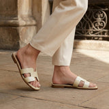Sorrento Cutout Sandals - Cream