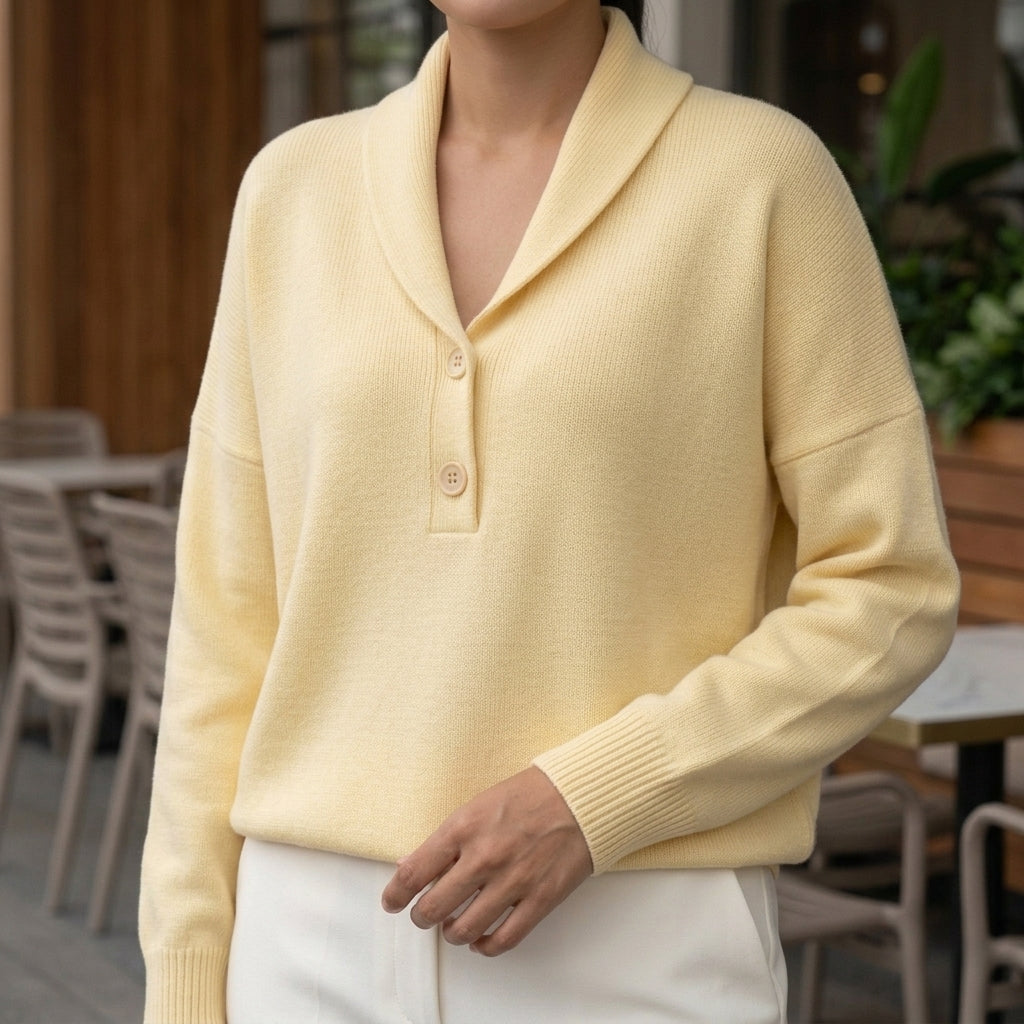 Camille Shawl Collar Sweater - Lead Product Detail